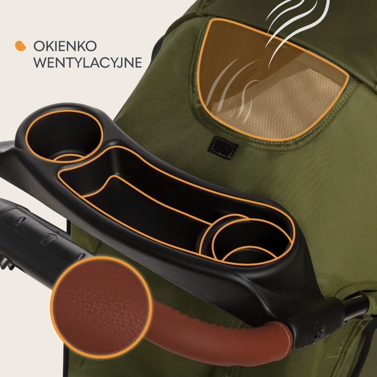 Lionelo, Emma Plus, wózek spacerowy, Forest Green