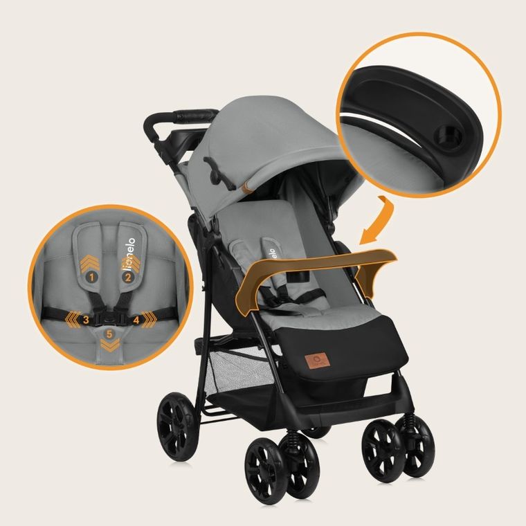 Lionelo, Emma Plus, wózek spacerowy, Grey Dove