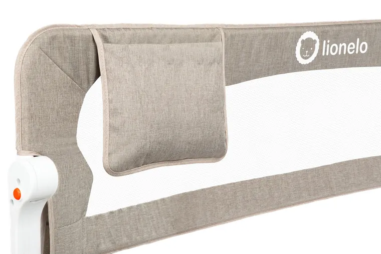 Lionelo, Eva, barierka ochronna do łóżka, Beige Melange