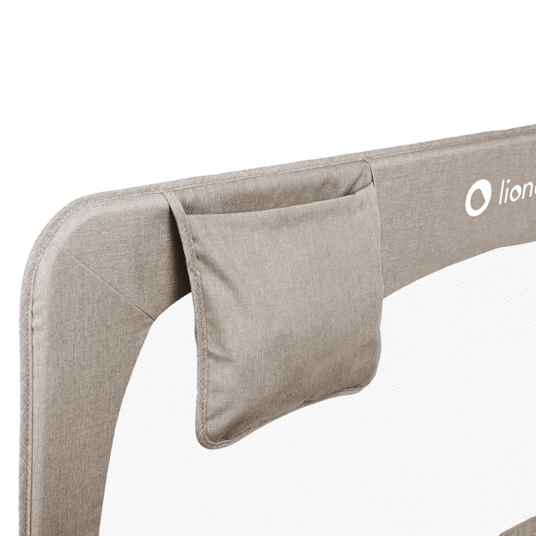 Lionelo, Hanna, barierka zabezpieczająca na łóżko, 66 cm, Beige Melange