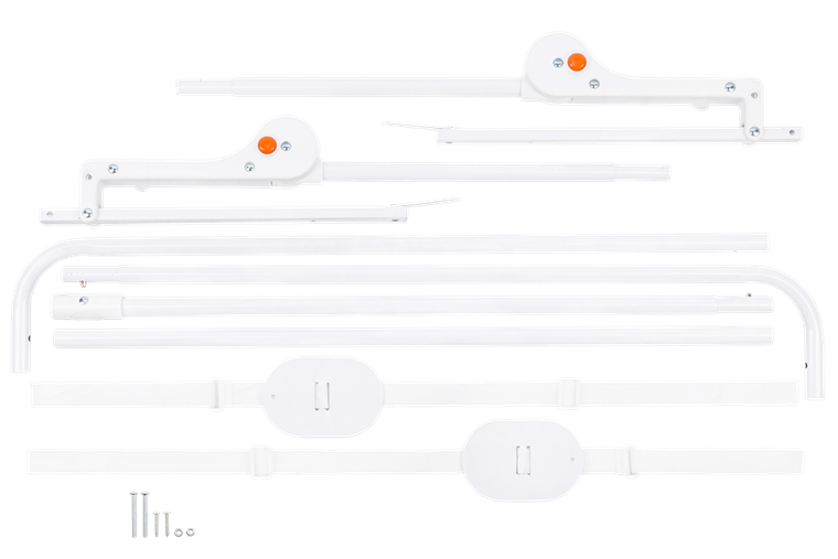 Lionelo, Hanna, barierka zabezpieczająca na łóżko, 66 cm, szara