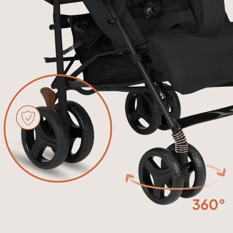 Lionelo, Irma, wózek spacerowy, Black Onyx