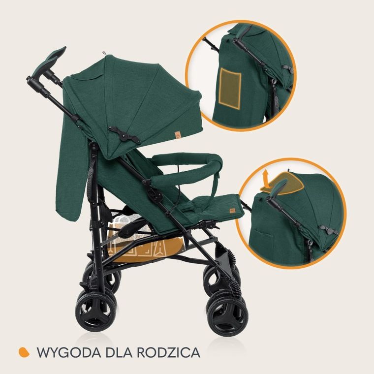 Lionelo, Irma, wózek spacerowy, Green Forest