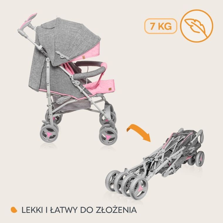 Lionelo, Irma, wózek spacerowy, Pink