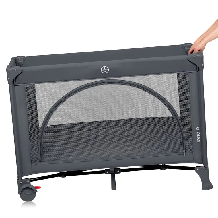 Lionelo, Laura, kompaktowe łóżeczko turystyczne, Grey Concrete