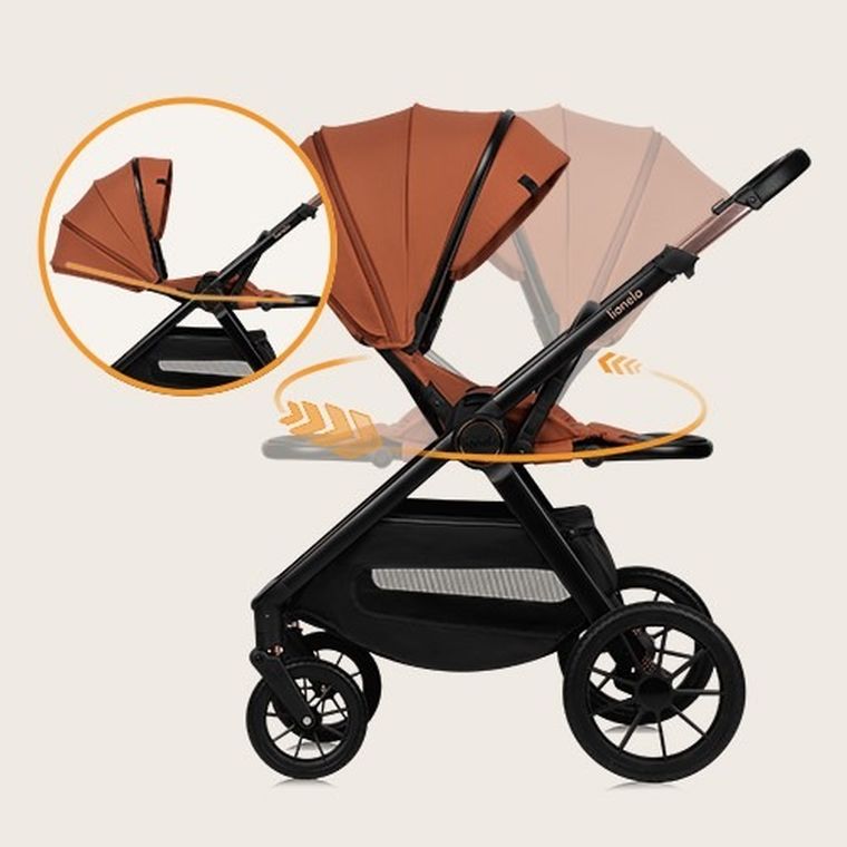 Lionelo, Layla, wózek wielofunkcyjny, 2w1, Brown Rurst