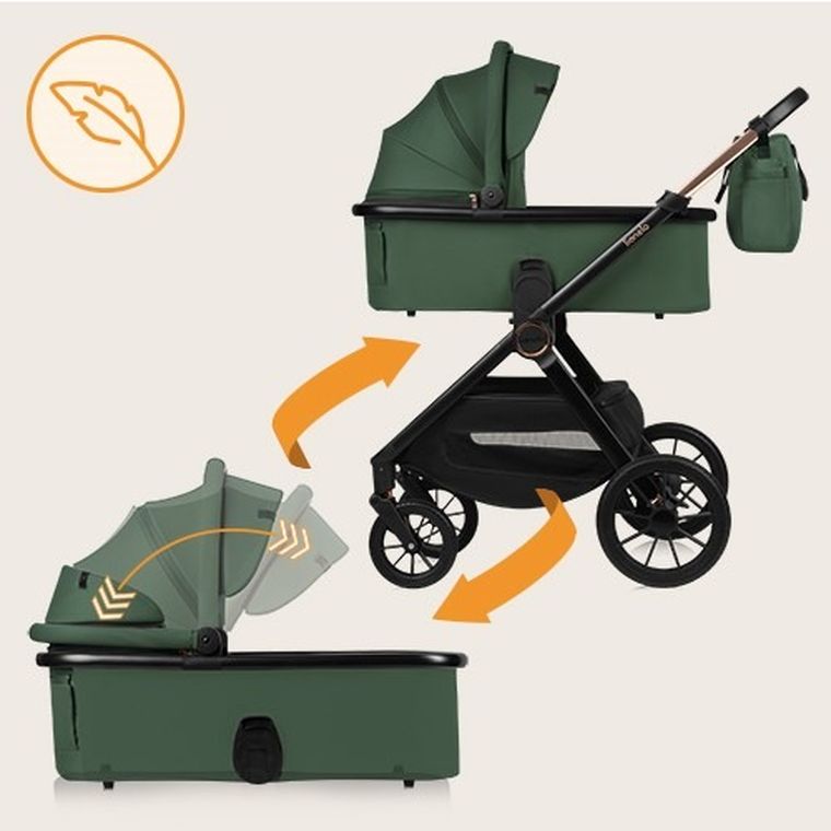 Lionelo, Layla, wózek wielofunkcyjny, 2w1, Green Forest