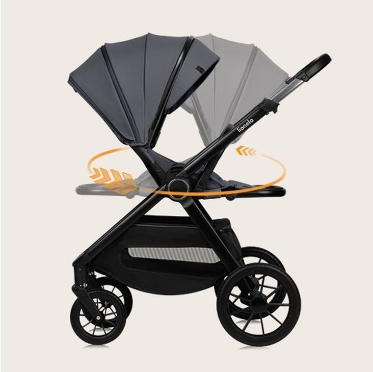 Lionelo, Layla, wózek wielofunkcyjny, 2w1, Grey Stone