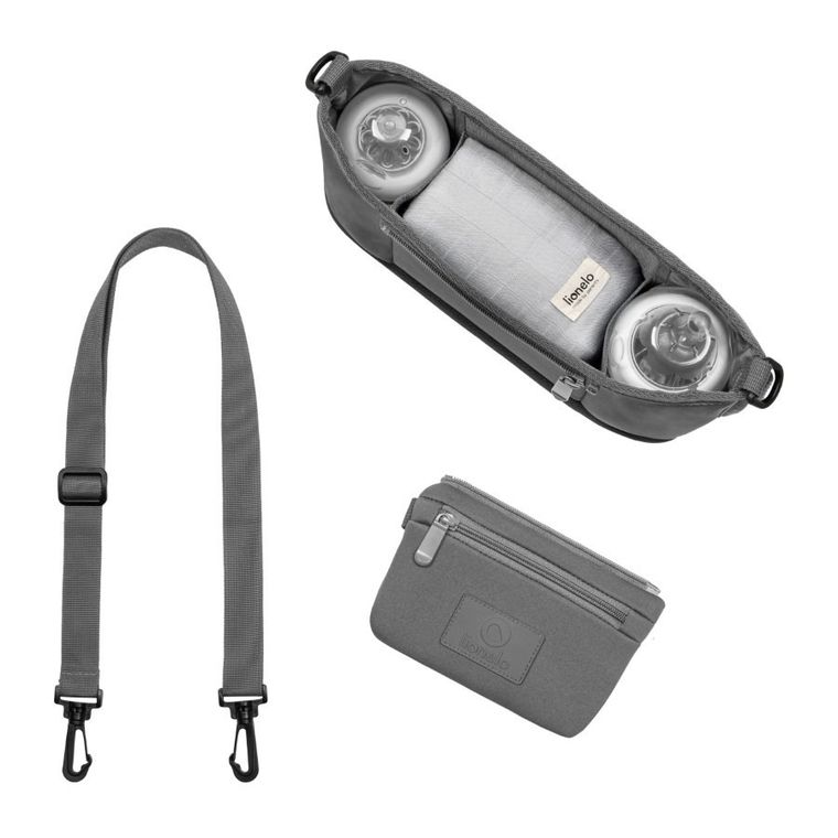 Lionelo, Little Cube, torba, organizer do wózka, Grey Stone