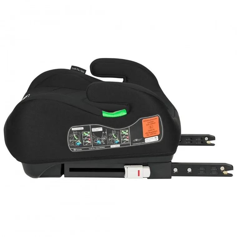Lionelo, Luuk Fix, I-size, fotelik samochodowy, 125-150 cm, Black Carbon