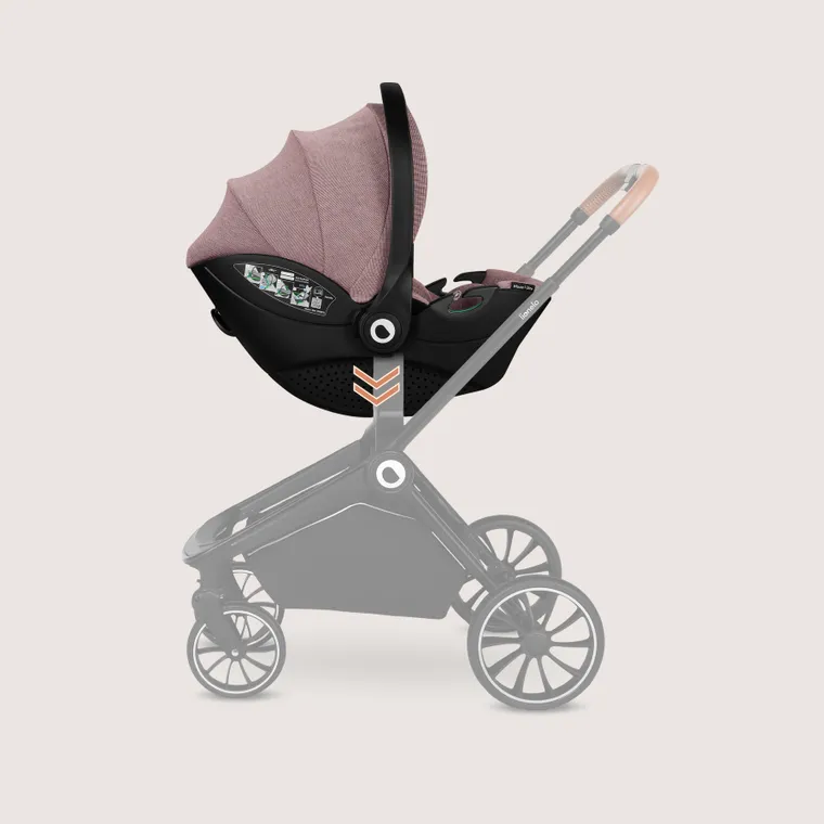 Lionelo, Moxie, fotelik samochodowy z bazą, i-Size, Pink Mauve, 40-87 cm