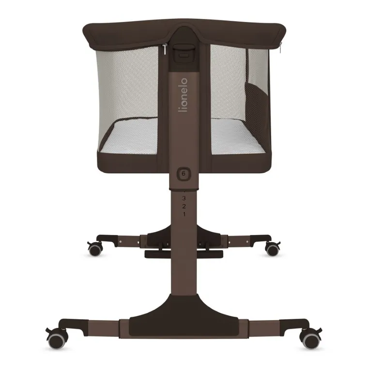 Lionelo, Pari, łóżeczko dostawne, brown chocolate