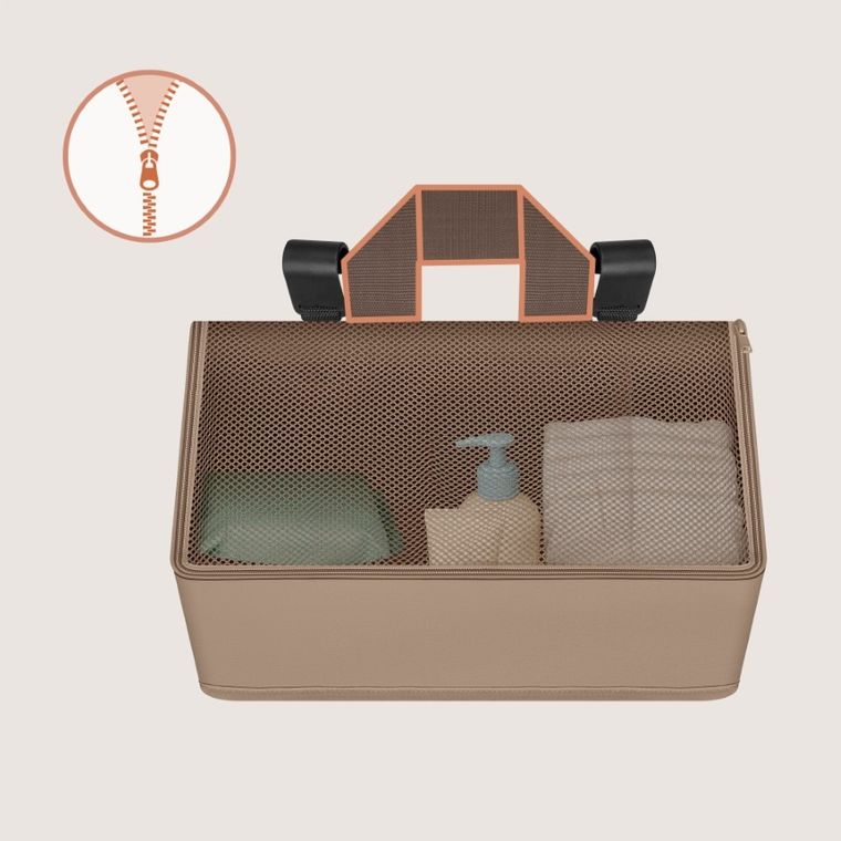 Lionelo, Sidepocket, organizer do łóżeczka, średni, beige