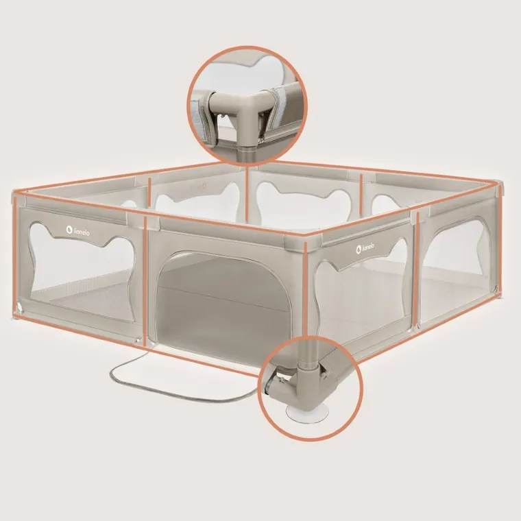 Lionelo, Willow XL, kojec, beige sand