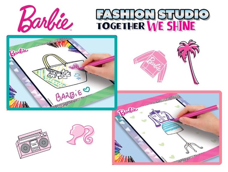 Lisciani, Barbie, Fashion Studio, szkicownik z naklejkami