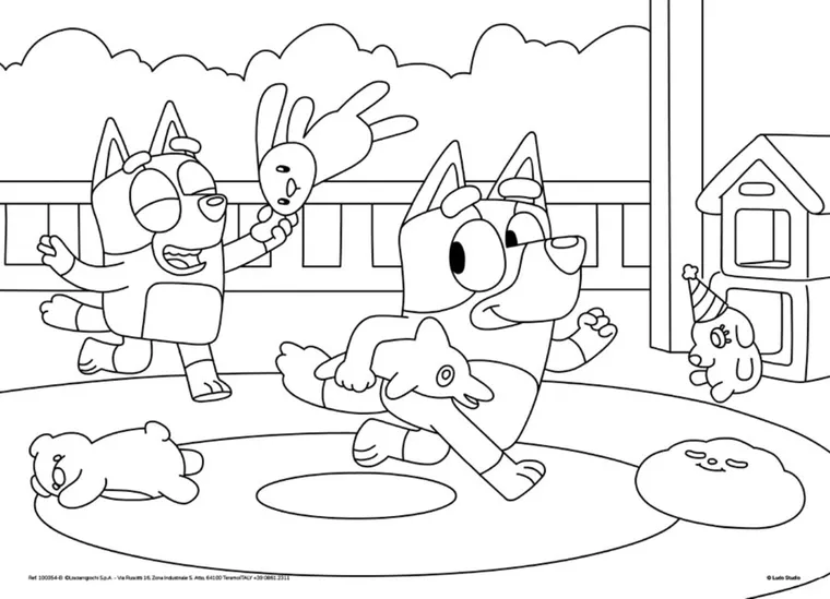 Lisciani, Bluey, puzzle dwustronne, 4-48 elementów