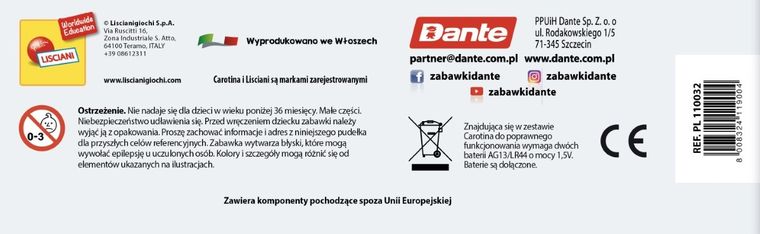 Lisciani, Carotina, Litery i słowa, 2w1, zestaw edukacyjny