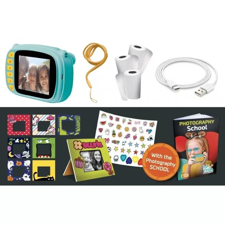 Lisciani, Hi-Tech, Print Cam, aparat natychmiastowy, zestaw z ramkami i naklejkami