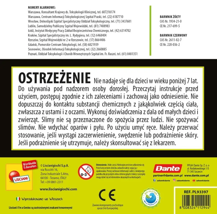 Lisciani, I'm a genius, Laboratorium slime, zestaw do tworzenia slime