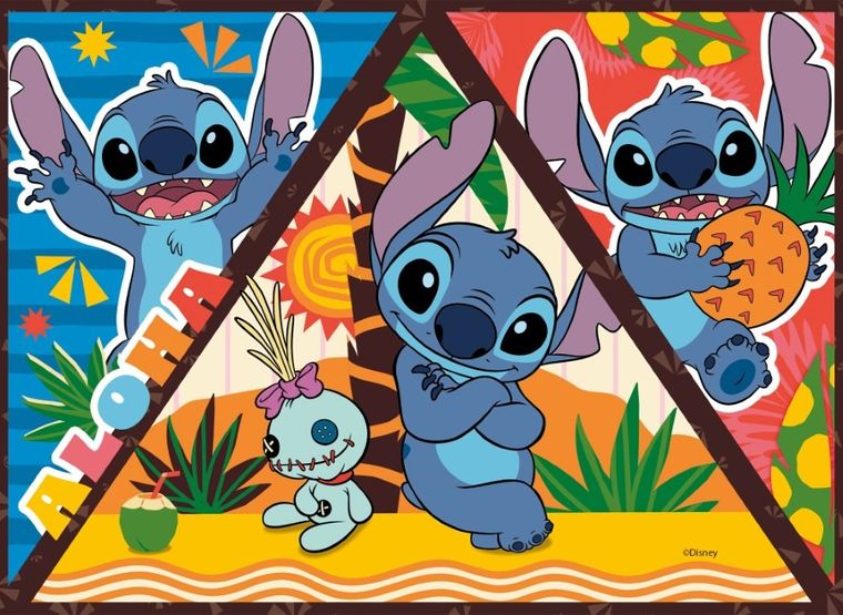 Lisciani, Lilo i Stitch, Maxifloor, puzzle, 4-48 elementów