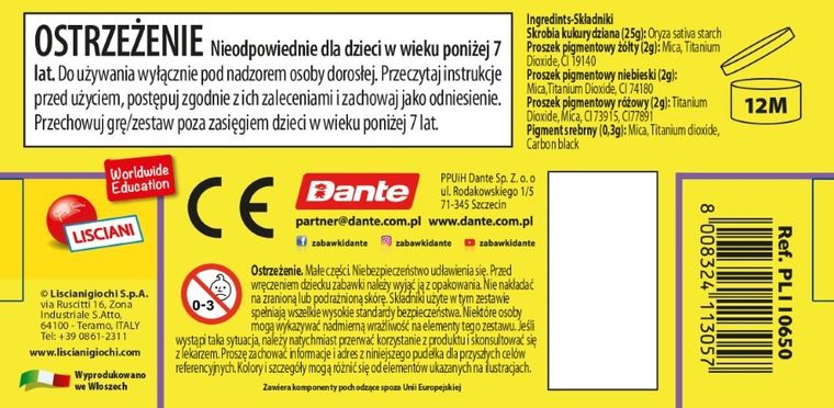 Lisciani, Moon Academy, Księżycowe cienie do powiek, zestaw kreatywny