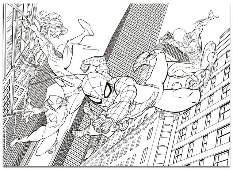 Lisciani, Spidey i super-kumple, puzzle dwustronne, 192 elementy