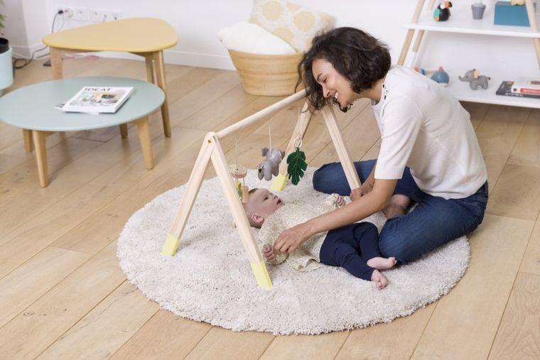 Little Big Friends, stojak edukacyjny, drewniany, dżungla