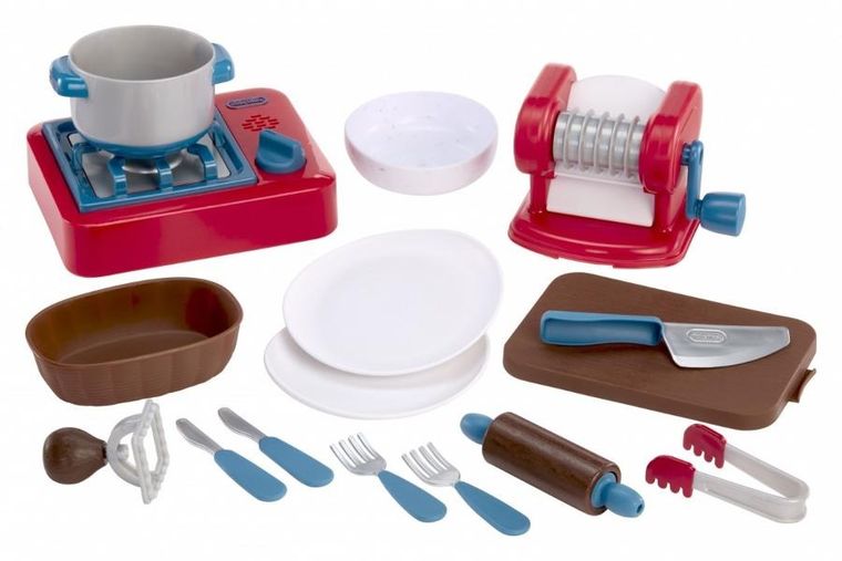 Little Tikes, Creative Chefs, Italian Dinner Kit, Włoska Kolacja, zestaw kuchenny z maszynką do makaronu
