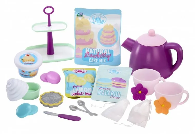 Little Tikes, Creative Chefs, Tea Party Kit, zestaw naczyń do herbaty z piaskiem kinetycznym