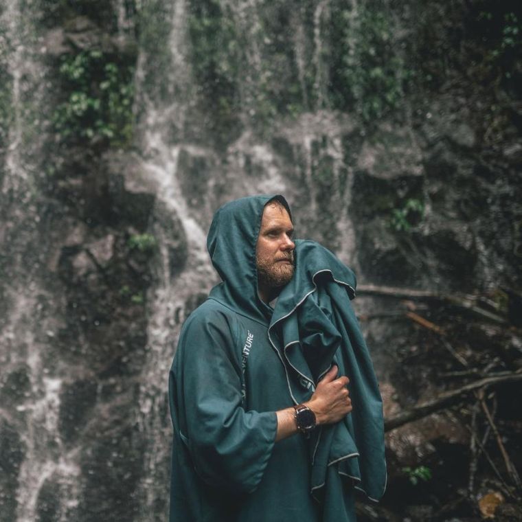 LittleLife, ręcznik kąpielowy, ponczo z kapturem, teal