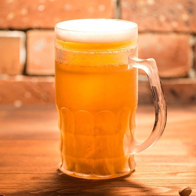 Lodowy kufel, chiller, XXL, złocisty, 650 ml