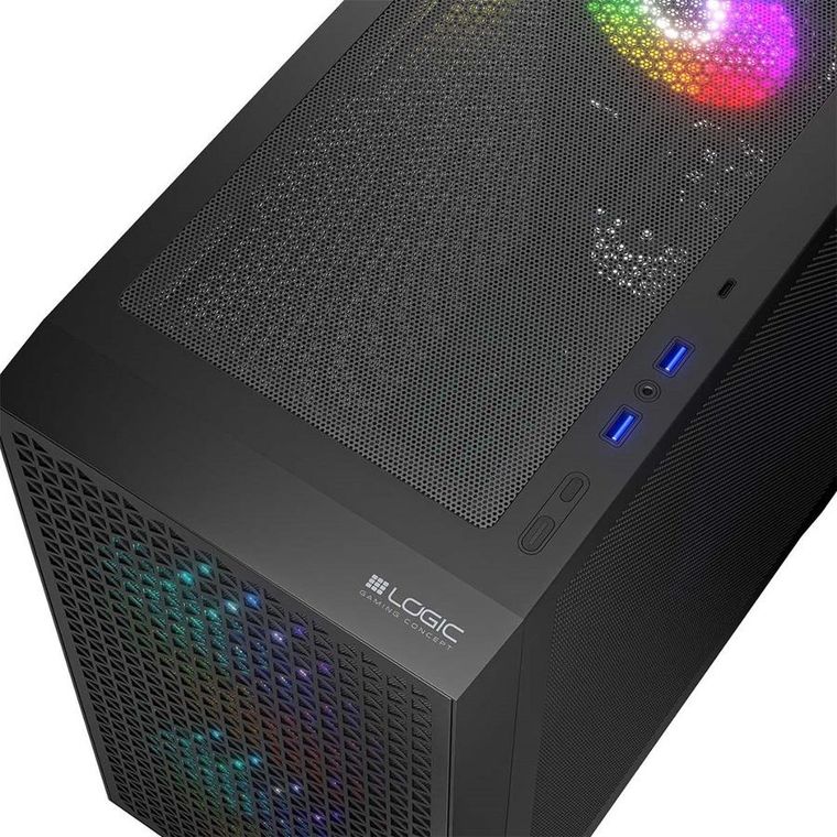Logic, Dart Pro ARGB Mini, obudowa, USB TYPE-C, czarna