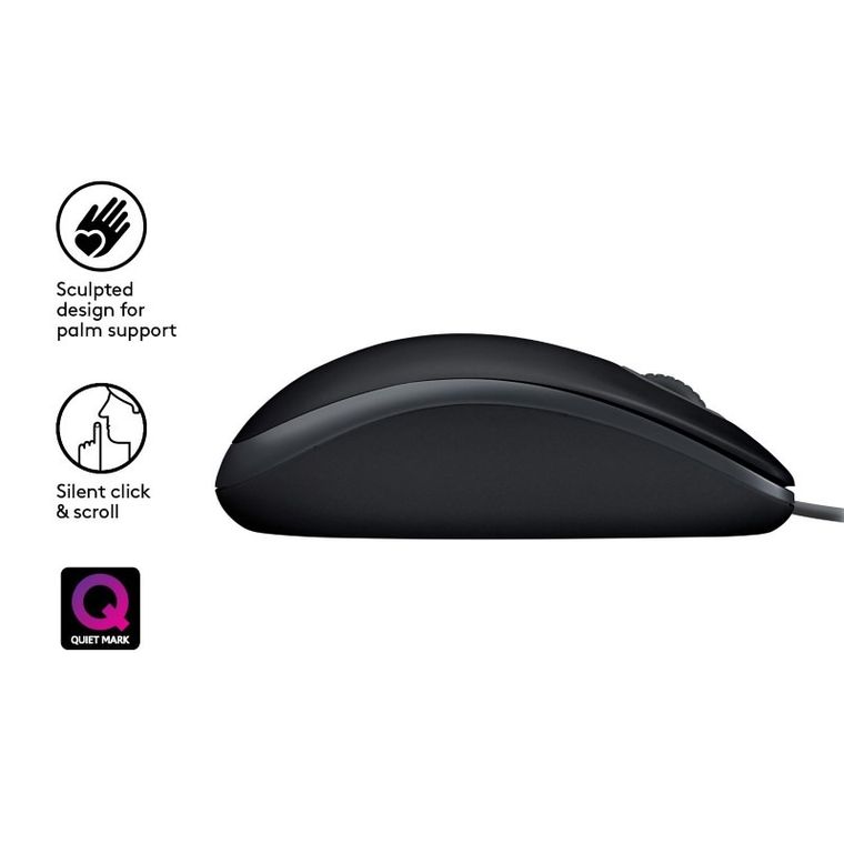 Logitech, mysz optyczna, 1000 DPI, 910-005508, czarny