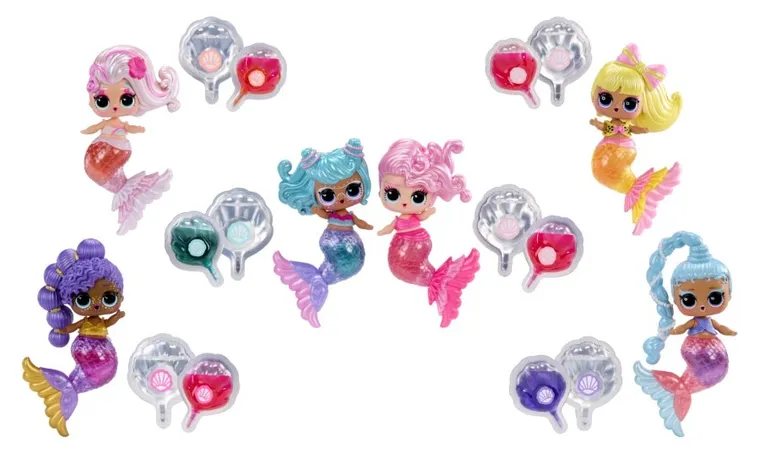 L.O.L. Surprise, Mermaids! Makeover Magic, kula niespodzianka z laleczką i błyszczykiem, 1 szt.