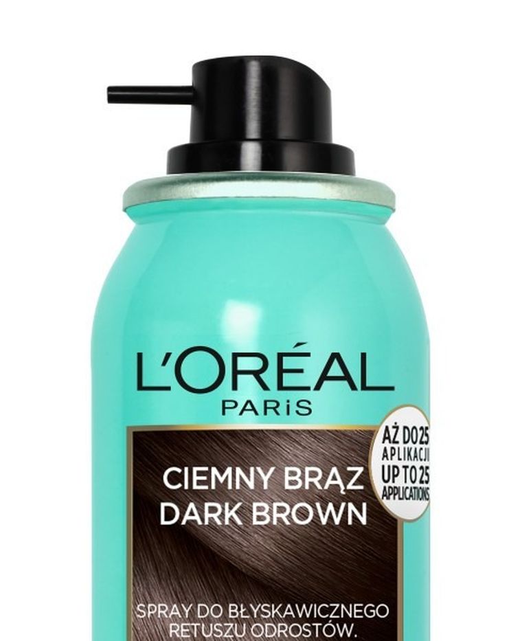 L'Oreal Paris, Magic Retouch, spray do retuszu odrostów, ciemny brąz, 75 ml