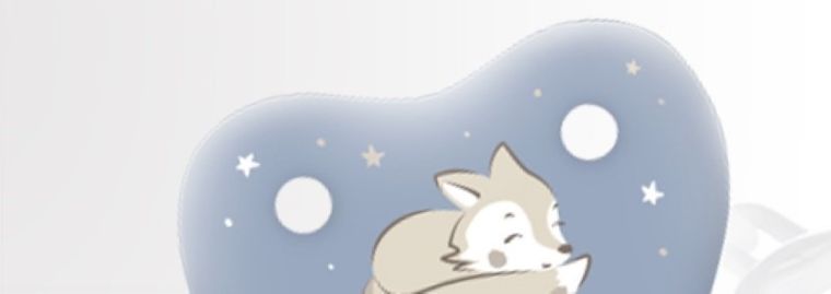 Lovi, Night&Day, łańcuszek do smoczka, niebieski