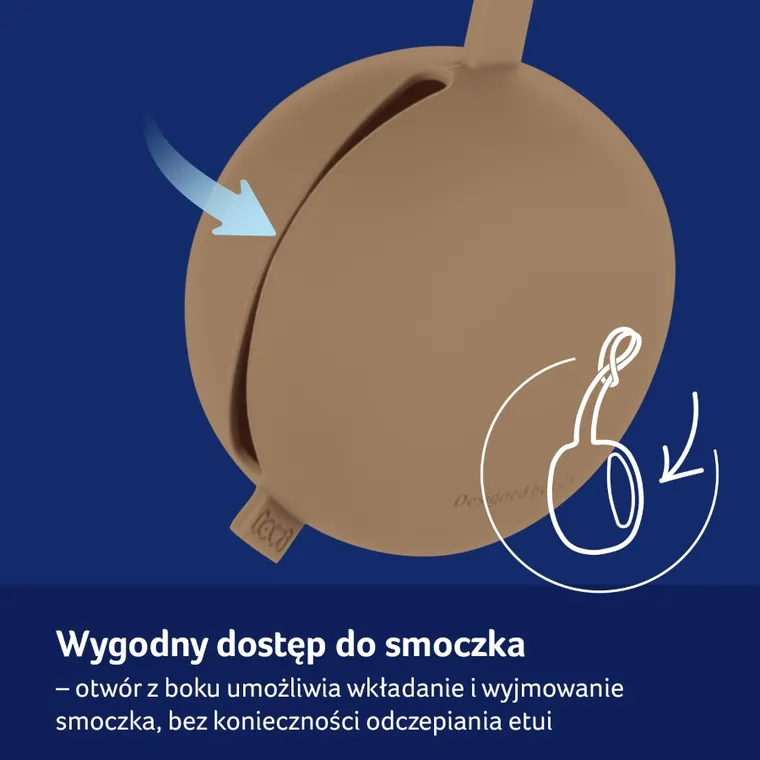 Lovi, silikonowe etui na smoczek, Granola