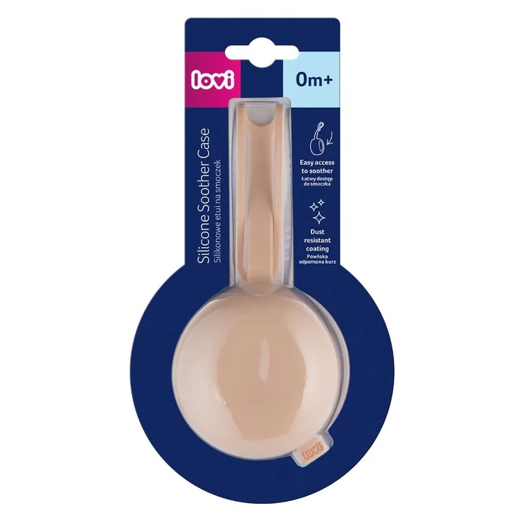 Lovi, silikonowe etui na smoczek, Nude