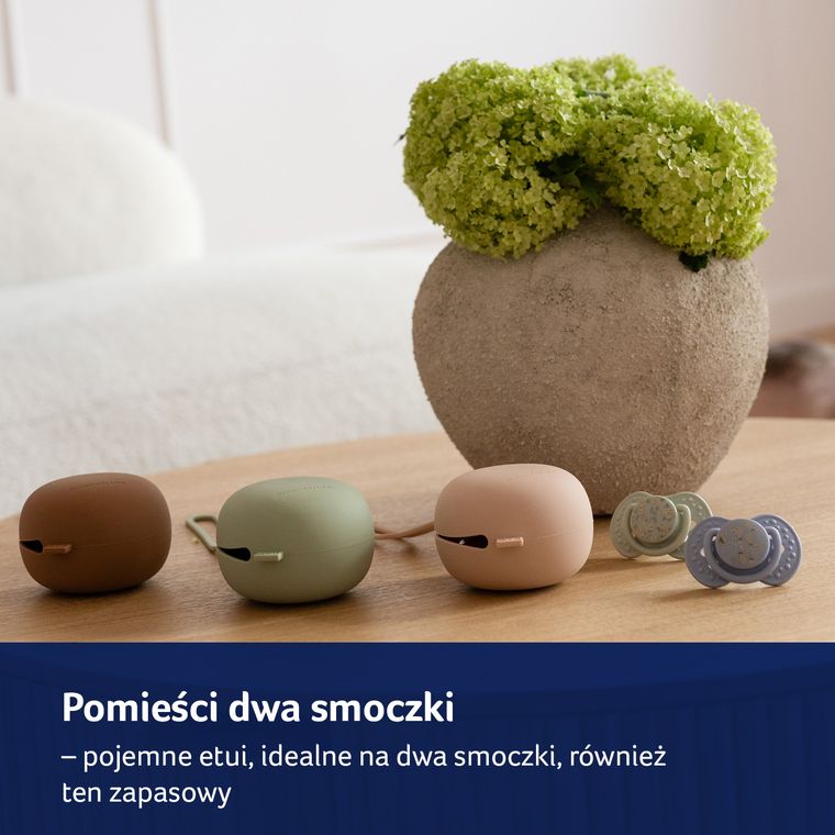 Lovi, silikonowe etui na smoczek, Pistachio