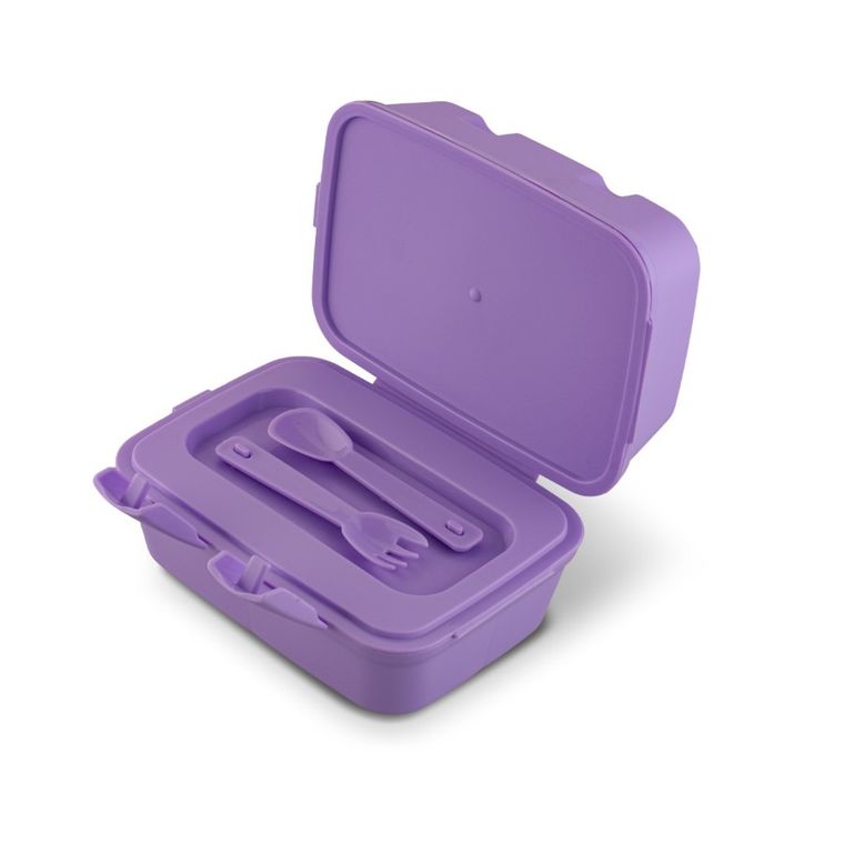Lunchbox z łyżką i widelcem, 12.5-17-9 cm