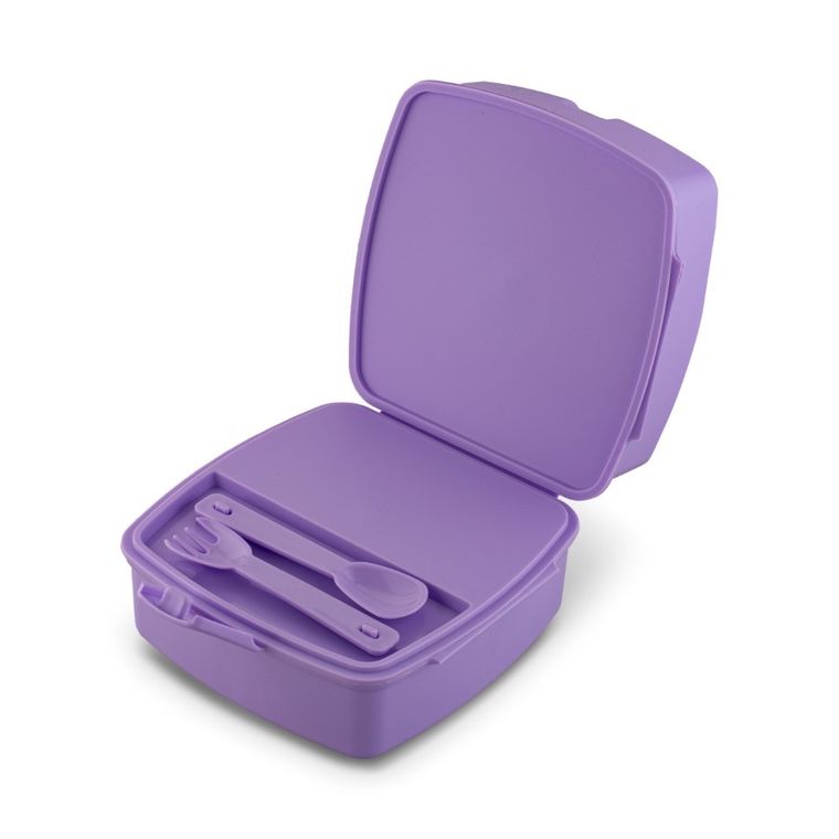 Lunchbox z łyżką i widelcem, 14-15-9 cm