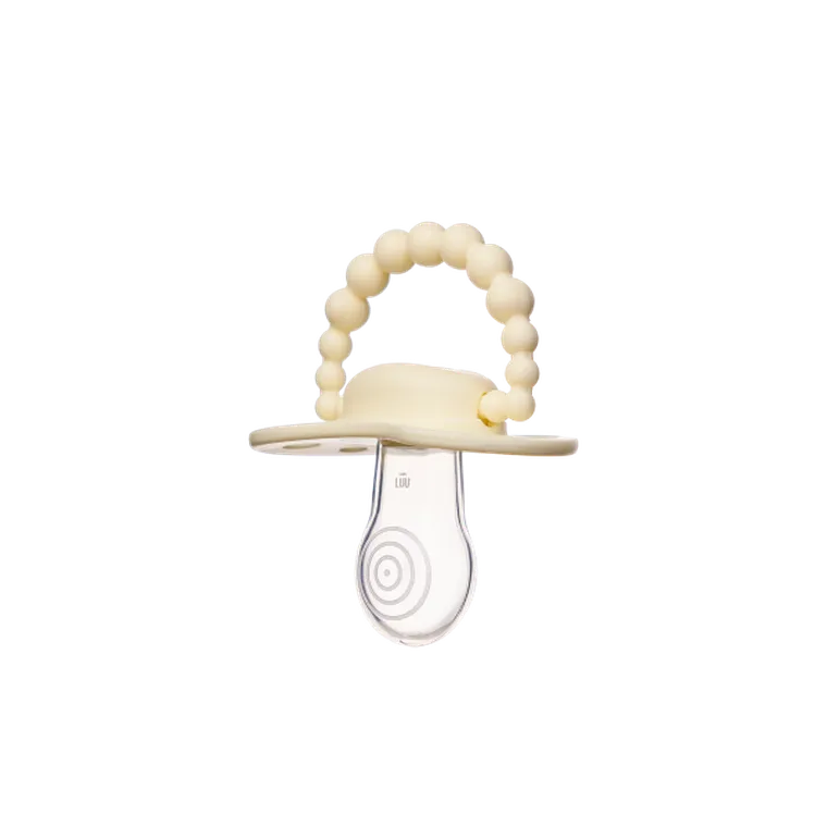 LUU Kids, smoczek pozycjonujący, Creamy Lemon, 0-3m