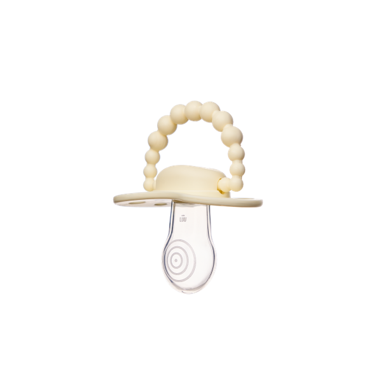 LUU Kids, smoczek pozycjonujący, Creamy Lemon, 3-6m