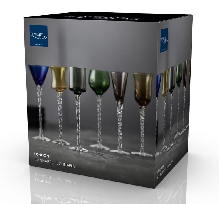 Lyngby Glas, Aquavit, kieliszki do wódki, London, 6 szt.
