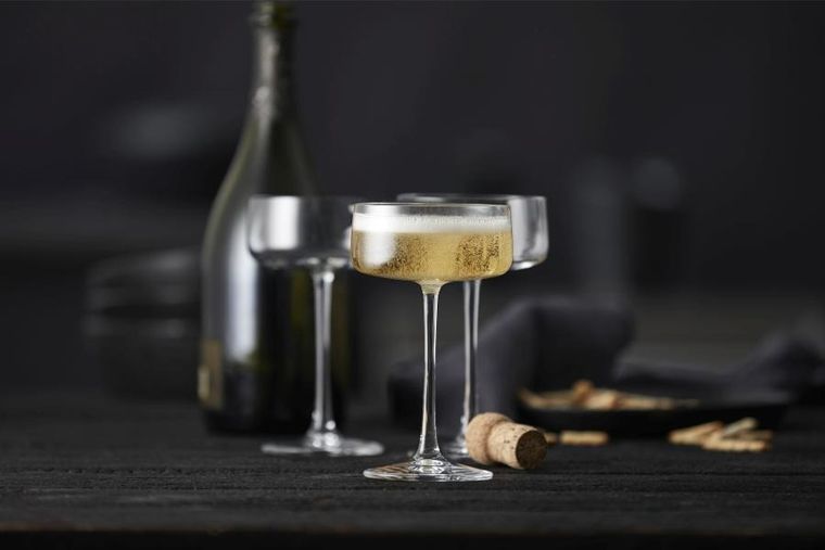 Lyngby Glas, kieliszki do szampana ze szkła kryształowego Zero, 260 ml, 4 szt.
