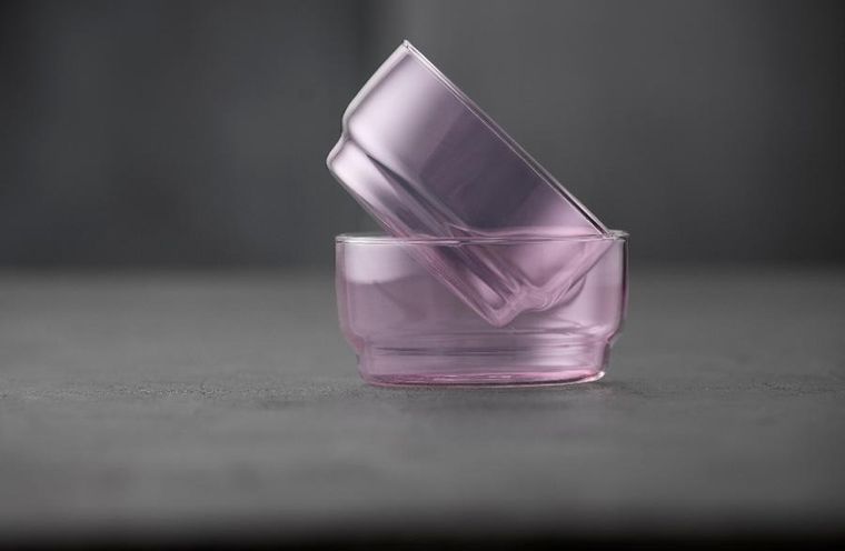 Lyngby Glas, Torino, miski, różowe, 12 cm, 2 szt.