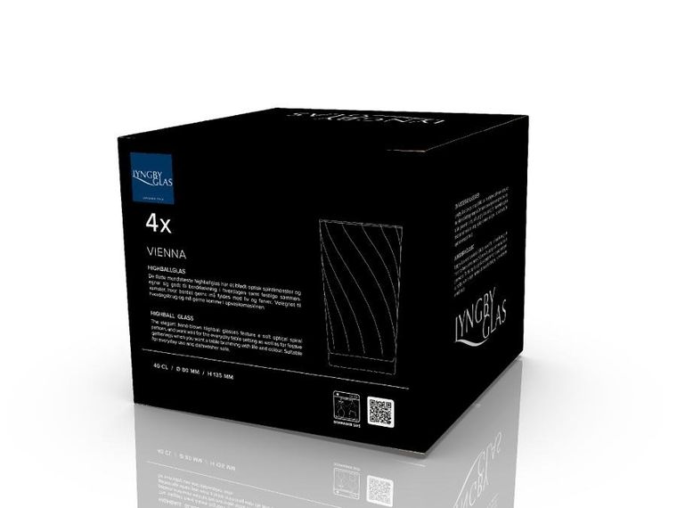 Lyngby Glas, Vienna, szklanki wysokie, bursztynowe, 400 ml, 4 szt.