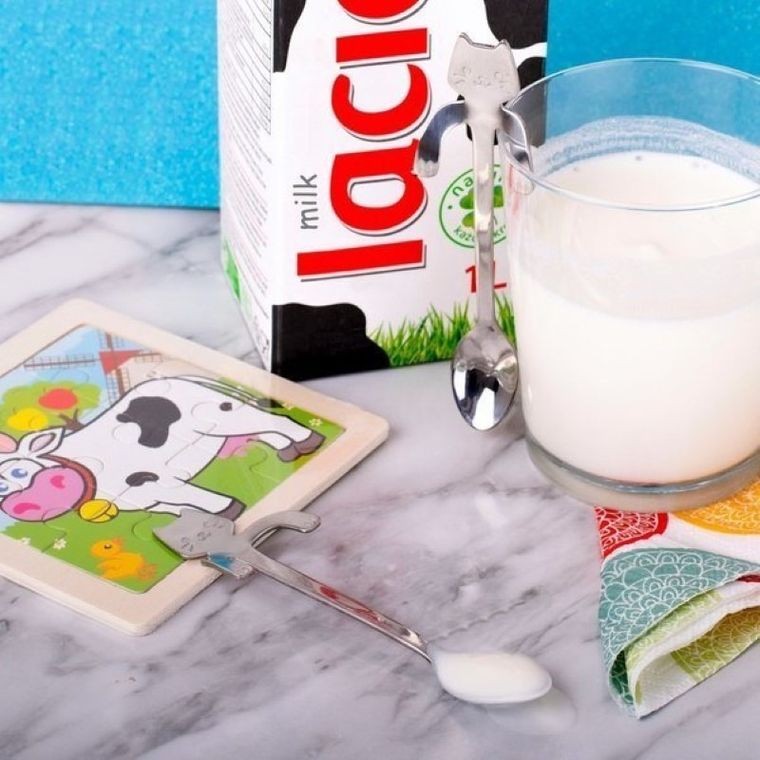 Łyżeczki, srebrne, kotki, zestaw, 2 szt.