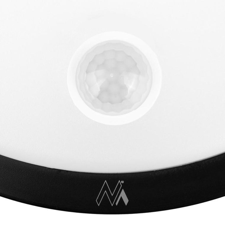 Maclean, lampa LED z czujnikiem ruchu, 10W, IP65, czarna