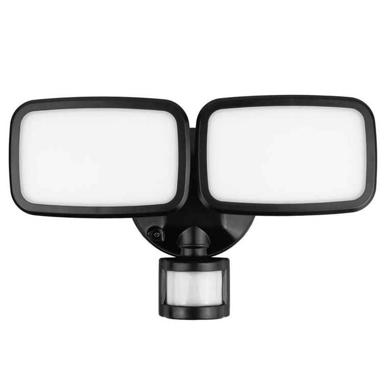 Maclean, ścienna lampa LED, z czujnikiem PIR, 20W, 1500LM, IP65, NEUTRAL WHITE 4000K, czarna, MCE524 B